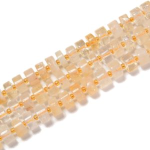 Shop Citrine Beads! Natural Citrine Rondelle Wheel Disc Beads Size 5x10mm 6x11mm 7x12mm 15.5''Strand | Natural genuine beads Citrine beads for beading and jewelry making.  #jewelry #beads #beadedjewelry #diyjewelry #jewelrymaking #beadstore #beading #affiliate #ad
