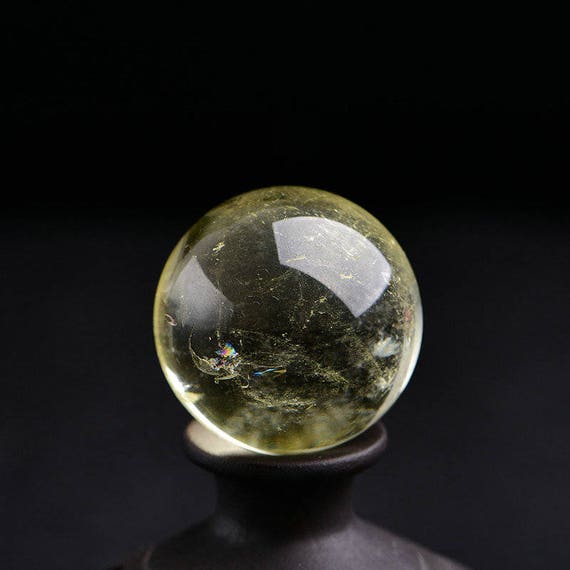 Natural Citrine Ball Citrine Sphere Yellow Crystal Quartz Ball Sphere About 20mm 30mm Healing Crystal
