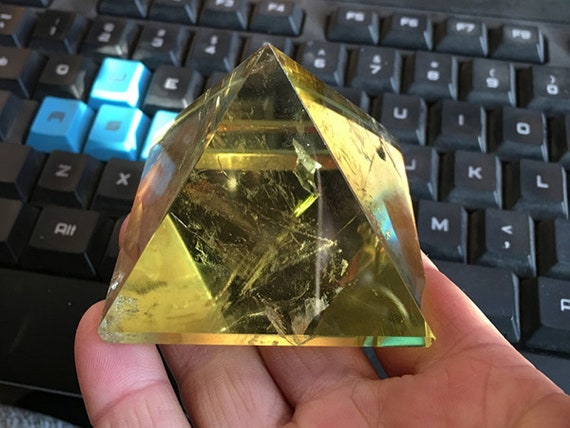 Natural Citrine Pyramid Citrine Crystal Pyramid Reiki Meditation Crystal Gift For Home Decor Healing Crystal