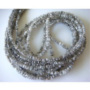 Shop Diamond Chip & Nugget Beads! 2mm To 3mm Natural Grey Raw Uncut Diamond Beads, Grey Earth Mined Rough Diamond Beads, Sold As 4 Inch/8 Inch/16 Inch Strand, DDS773/23 | Natural genuine chip Diamond beads for beading and jewelry making.  #jewelry #beads #beadedjewelry #diyjewelry #jewelrymaking #beadstore #beading #affiliate #ad