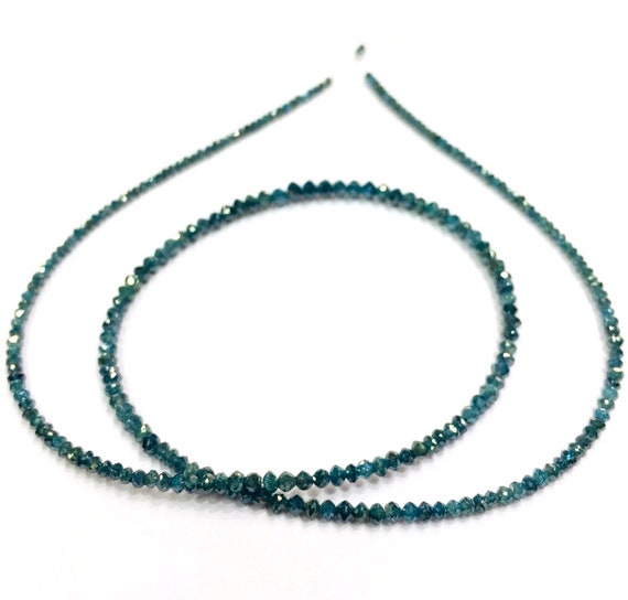 Aaa Quality~~natural Blue Diamond Beads Sparkling Diamond Beads Diamond Rondelle Beads Wholesale Blue Diamond Beads Jewelry Making Beads
