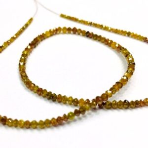 Shop Diamond Rondelle Beads! AAA QUALITY~~Rare Color Yellowish Brown Diamond Beads 100% Natural Diamond Rondelle Beads Sparkling Diamond Beads Wholesale Diamond Beads | Natural genuine rondelle Diamond beads for beading and jewelry making.  #jewelry #beads #beadedjewelry #diyjewelry #jewelrymaking #beadstore #beading #affiliate #ad