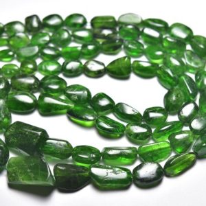 Shop Diopside Chip & Nugget Beads! Natural Chrome Diopside Nugget Beads 5×6.5mm to 9x11mm Smooth Nuggets Gemstone Beads Chrome Diopside Plain Beads 7.5 Inches Strand No5486 | Natural genuine chip Diopside beads for beading and jewelry making.  #jewelry #beads #beadedjewelry #diyjewelry #jewelrymaking #beadstore #beading #affiliate #ad