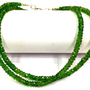 Shop Diopside Beads! AAA QUALITY~~Great Luster~~Natural Chrome Diopside Faceted Rondelle Beads Chrome Diopside Gemstone Beads Chrome Necklace~~Gift For Her. | Natural genuine beads Diopside beads for beading and jewelry making.  #jewelry #beads #beadedjewelry #diyjewelry #jewelrymaking #beadstore #beading #affiliate #ad