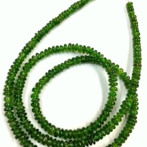 Shop Diopside Rondelle Beads! Wholesale Price–Amazing-Natural Chrome Diopside Smooth Rondelle Beads Chrome Diopside Gemstone Beads Top Quality 4.MM 18" Full Strand | Natural genuine rondelle Diopside beads for beading and jewelry making.  #jewelry #beads #beadedjewelry #diyjewelry #jewelrymaking #beadstore #beading #affiliate #ad