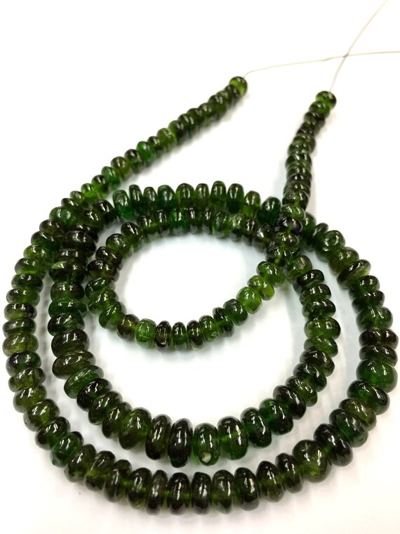 Wholesale Price--amazing Quality-natural Chrome Diopside Beads Chrome Diopside Smooth Rondelle Beads Chrome Diopside Gemstone Beads 5-6.mm