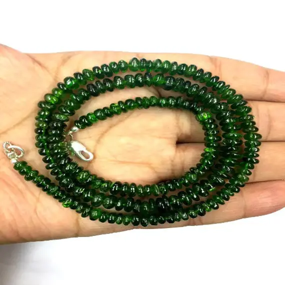 Wholesale Price Natural Smooth Chrome Diopside Rondelle Beads 5-6mm Gemstone Beads 18" Strand New Arrival