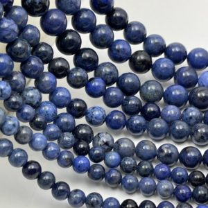 Dumortierite Beads, 8mm Beads, Blue Dumortierite, Rare Gemstone, Gemstone Beads, Blue Beads, Navy Blue Beads, 6mm Beads, Rare Beads Gemstone | Natural genuine beads Dumortierite beads for beading and jewelry making.  #jewelry #beads #beadedjewelry #diyjewelry #jewelrymaking #beadstore #beading #affiliate #ad