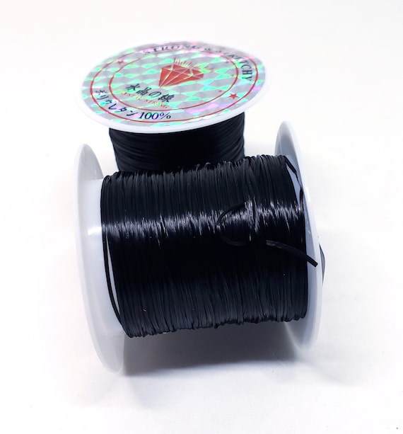 Elastic Fiber, Stretchy Elastic Beading Thread,  Black Or White