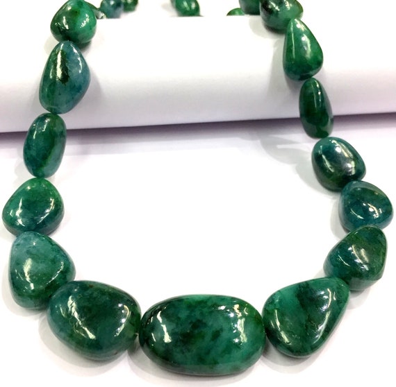 Aaa+ Quality~~natural Green Beryl Smooth Nuggets Beads Emerald Smooth Polished Nuggets Shape Beads Large Size Nuggets Emerald Gemstone Beads