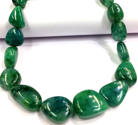 Aaa+ Quality~~natural Emerald Smooth Nuggets Beads Emerald Beryl Polished Nuggets Beads Pretty Nuggets Shape Emerald Gemstone Beads.