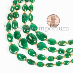 Shop Emerald Chip & Nugget Beads! Emerald Gemstone Beads, Emerald Nuggets Beads, Smooth Emerald Beads, Gemstone Beads, Natural Emerald Beads, Jewelry Making | Natural genuine chip Emerald beads for beading and jewelry making.  #jewelry #beads #beadedjewelry #diyjewelry #jewelrymaking #beadstore #beading #affiliate #ad