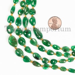 Shop Emerald Chip & Nugget Beads! Emerald Smooth Nugget Beads, Emerald Beads, Smooth Emerald Beads, Natural Emerald Gemstone Beads, Jewelry Making Beads, Fancy Nugget Beads | Natural genuine chip Emerald beads for beading and jewelry making.  #jewelry #beads #beadedjewelry #diyjewelry #jewelrymaking #beadstore #beading #affiliate #ad