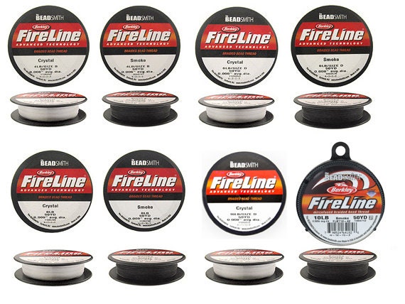 Fireline Microfused Braided Beading Thread, Available In Smoke Grey, Black Satin, & Crystal, 4, 6, 8, Or 10 Lb Test, 50, 125 Or 300 Yards