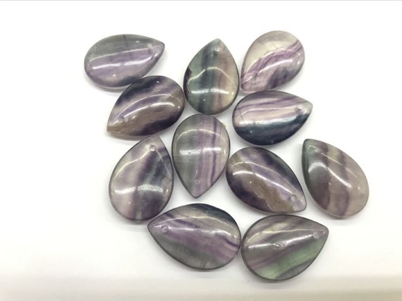 Natural Multicolor Fluorite 17x25mm Waterdrop Genuine Gemstone Teardrop Pendant Bead ---1 Piece