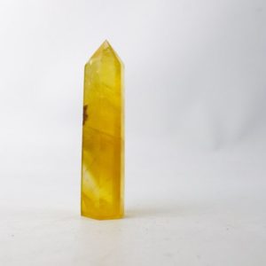 Shop Fluorite Points & Wands! Yellow Fluorite Tower – Fluorite Mineral Point | Natural genuine stones & crystals in various shapes & sizes. Buy raw cut, tumbled, or polished gemstones for making jewelry or crystal healing energy vibration raising reiki stones. #crystals #gemstones #crystalhealing #crystalsandgemstones #energyhealing #affiliate #ad