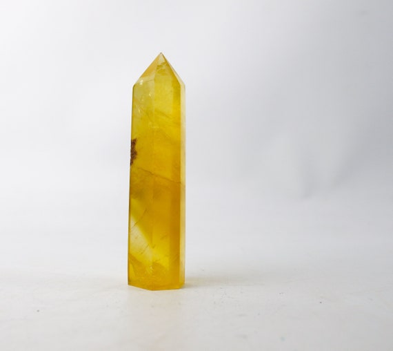 Yellow Fluorite Tower - Fluorite Mineral Point