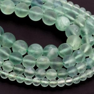Shop Fluorite Round Beads! Genuine Natural Matte Green Fluorite Loose Beads Grade A Round Shape 6mm 8mm 10mm 12mm | Natural genuine round Fluorite beads for beading and jewelry making.  #jewelry #beads #beadedjewelry #diyjewelry #jewelrymaking #beadstore #beading #affiliate #ad