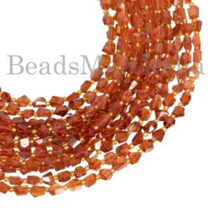 Shop Garnet Chip & Nugget Beads! New Arrival Spessartine Garnet Faceted Nugget Shape Beads, Spessartine Garnet Nugget Shape Natural Beads, Mandarin Garnet Natural Beads | Natural genuine chip Garnet beads for beading and jewelry making.  #jewelry #beads #beadedjewelry #diyjewelry #jewelrymaking #beadstore #beading #affiliate #ad