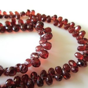 Garnet Briolette Beads, Garnet Tear Drop beads, Garnet Teardrop Briolette Beads, 7-8mm/6mm Garnet Beads For Garnet Jewelry Necklace, GDS1141 | Natural genuine other-shape Gemstone beads for beading and jewelry making.  #jewelry #beads #beadedjewelry #diyjewelry #jewelrymaking #beadstore #beading #affiliate #ad
