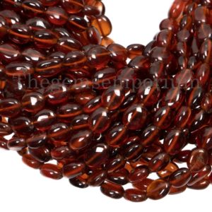 Shop Garnet Rondelle Beads! Hessonite Garnet Smooth Oval Beads, 6×7-6x8mm Hessonite Garnet Bead Oval Beads, Hessonite Garnet Beads, Gemstone Rondelles Beads, Oval Beads | Natural genuine rondelle Garnet beads for beading and jewelry making.  #jewelry #beads #beadedjewelry #diyjewelry #jewelrymaking #beadstore #beading #affiliate #ad