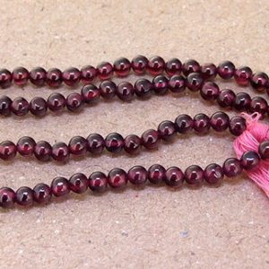 Shop Garnet Round Beads! One Strand Round Wine Garnet Gemstone Beads —– 4mm —– about 95Pieces —– gemstone beads— 14" in length | Natural genuine round Garnet beads for beading and jewelry making.  #jewelry #beads #beadedjewelry #diyjewelry #jewelrymaking #beadstore #beading #affiliate #ad