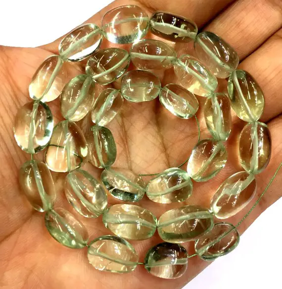 Aaa Quality~natural Green Amethyst Smooth Nuggets Beads Hand Polished Nugget Shape Beads Amethyst Gemstone Beads Jewelry Making Nugget Beads