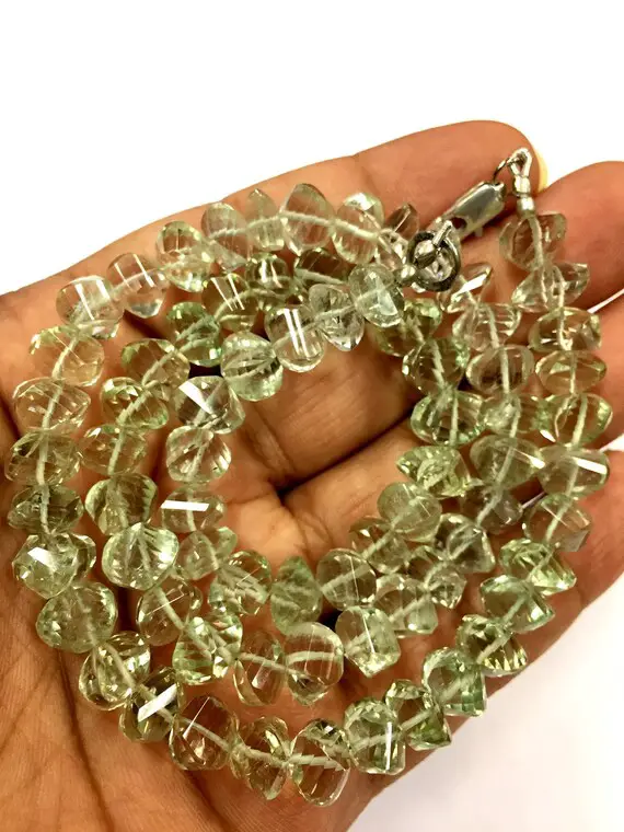 Latest Design--green Amethyst Faceted Rondelle Beads Amethyst Twisted Rondelle Beads Jewelry Making Amethyst Beads Wholesale Gemstone Beads