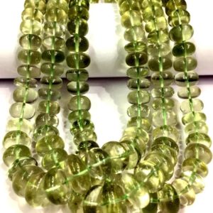 Shop Green Amethyst Beads! Aaa Quality~~great Luster~~natural Green Amethyst Smooth Rondelle Beads Beautiful Polished Rondelle Beads Amethyst Gemstone Beads 3 Strand. | Natural genuine rondelle Green Amethyst beads for beading and jewelry making.  #jewelry #beads #beadedjewelry #diyjewelry #jewelrymaking #beadstore #beading #affiliate #ad