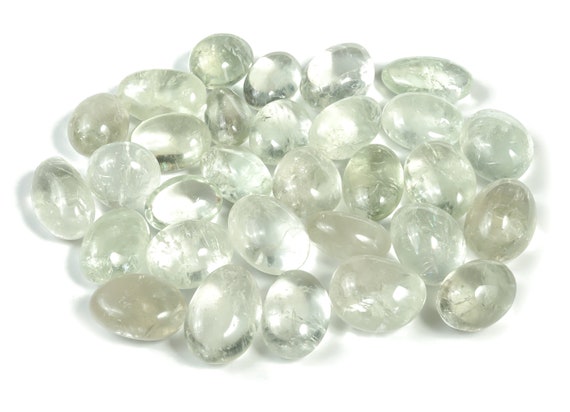 Prasiolite Tumbled Stone - Green Amethyst Tumble Stone – Green Amethyst Crystal Stone – Tu1040