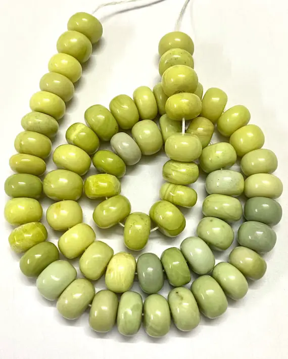 Green Serpentine Gemstone Smooth Rondelle Beads 11 Mm Natural Serpentine Stone Beads 18” Serpentine Smooth Beads Serpentine Rondelle Beads