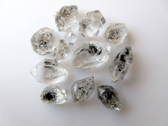 5 Pieces Huge 12mm To 15mm 6mm To 10mm Approx Herkimer Diamond Loose, Raw Rough Herkimer Diamond Loose Gemstone, Gds881