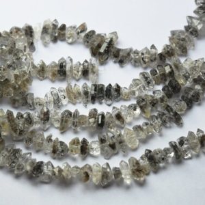 Shop Herkimer Diamond Beads! 8 Inches Strand,Natural Herkimer Diamond Quartz Faceted Nuggets,Size 5x7mm, | Natural genuine chip Herkimer Diamond beads for beading and jewelry making.  #jewelry #beads #beadedjewelry #diyjewelry #jewelrymaking #beadstore #beading #affiliate #ad