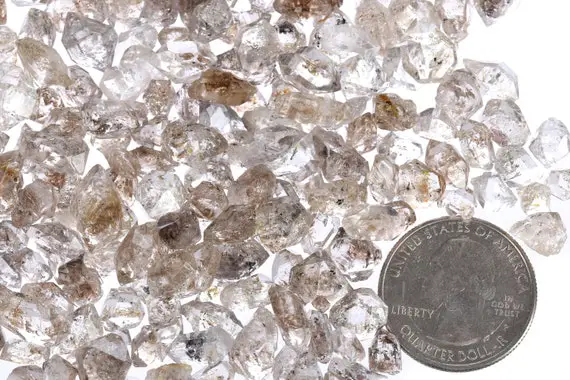 Salt And Pepper Herkimer Diamond, Raw Quartz Pieces, Rough Crystal Points, Raw Herkimer Crystals, Bulk Rough Quartz Crystal, S&pherk001