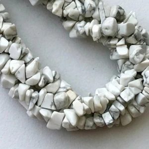 Shop Howlite Necklaces! 6-9mm Howlite Beads, Natural Howlite Gemstone, Howlite Chip Beads, Raw Howlite For Necklace, 34 Inch | Natural genuine Howlite necklaces. Buy crystal jewelry, handmade handcrafted artisan jewelry for women.  Unique handmade gift ideas. #jewelry #beadednecklaces #beadedjewelry #gift #shopping #handmadejewelry #fashion #style #product #necklaces #affiliate #ad
