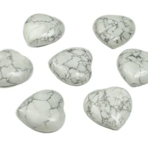 Shop Howlite Shapes! Howlite Heart Gemstone – Heart Shaped Stones – Howlite Crystal Heart Gemstone – Puffy Heart – Howlite Heart for Jewelry – 4cm– HE1235 | Natural genuine stones & crystals in various shapes & sizes. Buy raw cut, tumbled, or polished gemstones for making jewelry or crystal healing energy vibration raising reiki stones. #crystals #gemstones #crystalhealing #crystalsandgemstones #energyhealing #affiliate #ad