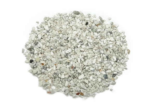 Howlite Chips – Magnesite Gemstone Chips – Crystal Semi Tumbled Chips - Bulk Crystal - 2-6mm - Cp1057