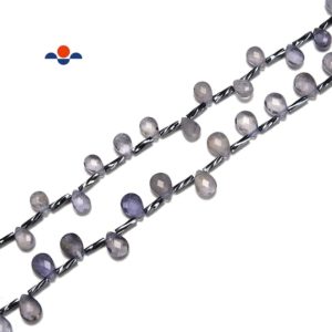 Shop Iolite Faceted Beads! Natural Iolite Faceted Teardrop Shape Beads Size 5x7mm 15.5'' Strand | Natural genuine faceted Iolite beads for beading and jewelry making.  #jewelry #beads #beadedjewelry #diyjewelry #jewelrymaking #beadstore #beading #affiliate #ad
