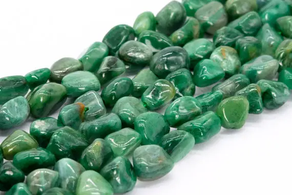 Genuine Natural African Jade Loose Beads Pebble Chips Shape 5-7mm