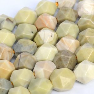 Shop Jade Faceted Beads! Genuine Natural Butter Jade Loose Beads Star Cut Faceted Shape 5-6mm 7-8mm | Natural genuine faceted Jade beads for beading and jewelry making.  #jewelry #beads #beadedjewelry #diyjewelry #jewelrymaking #beadstore #beading #affiliate #ad