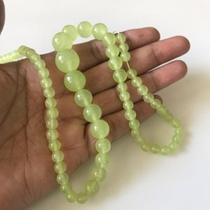 Shop Jade Necklaces! 6mm To 13mm Green Chalcedony Color Jade Round Beads Green Jade Smooth Round Beads 18 Inch Strand Jade Necklace, Jade Jewelry GDS1794 | Natural genuine Jade necklaces. Buy crystal jewelry, handmade handcrafted artisan jewelry for women.  Unique handmade gift ideas. #jewelry #beadednecklaces #beadedjewelry #gift #shopping #handmadejewelry #fashion #style #product #necklaces #affiliate #ad