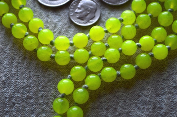 Green Lime Jade Hand Knotted Mala Beads Necklace - Karma, Nirvana, Meditation 6mm 108 Prayer Beads For Awakening Chakra & Kundalinichristmas