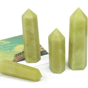 Shop Jade Points & Wands! Lemon Jade Obelisk Tower Stone – Obelisk Tower Point Crystals – Loose Gemstone – Gifts – TW1040 | Natural genuine stones & crystals in various shapes & sizes. Buy raw cut, tumbled, or polished gemstones for making jewelry or crystal healing energy vibration raising reiki stones. #crystals #gemstones #crystalhealing #crystalsandgemstones #energyhealing #affiliate #ad
