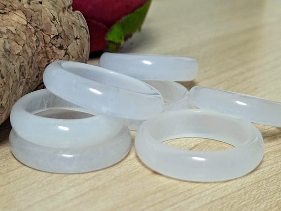 Jade Ring, White Jade Band Ring, Chinese Jade Ring, White Wedding Band