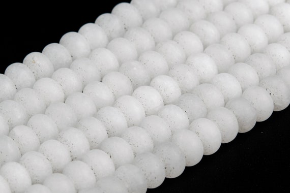 Genuine Natural Matte White Jade Loose Beads Rondelle Shape 6x4mm 8x5mm
