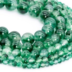 Shop Jade Round Beads! Forest Green Malaysian Jade Loose Beads Round Shape 6mm 8mm 10mm 12mm | Natural genuine round Jade beads for beading and jewelry making.  #jewelry #beads #beadedjewelry #diyjewelry #jewelrymaking #beadstore #beading #affiliate #ad