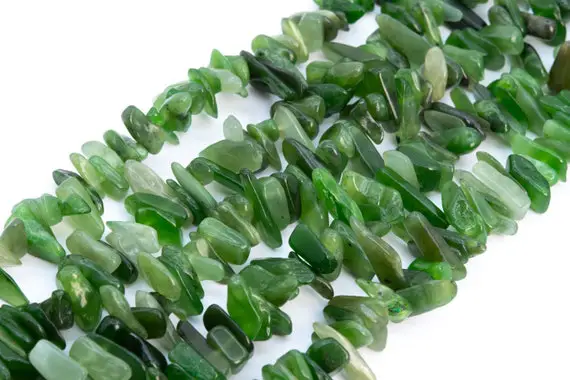 Genuine Natural Grass Green Jasper Loose Beads Grade Aaa Stick Pebble Chip Shape 12-24x3-5mm