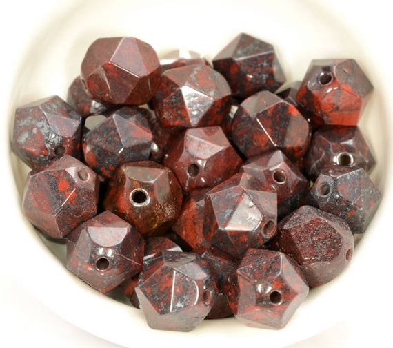 10mm Brecciated Jasper Beads Star Cut Faceted Grade Aaa Genuine Natural Gemstone Loose Beads 14.5" Lot 1,3,5,10 And 50 (80005245-m22)