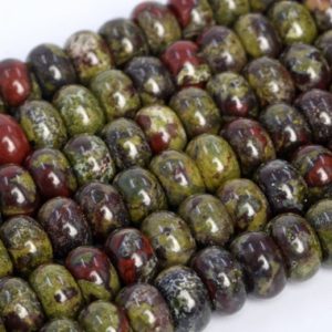 Shop Jasper Rondelle Beads! Genuine Natural Dragon Blood Jasper Loose Beads Rondelle Shape 6x4mm 8x5mm | Natural genuine rondelle Jasper beads for beading and jewelry making.  #jewelry #beads #beadedjewelry #diyjewelry #jewelrymaking #beadstore #beading #affiliate #ad