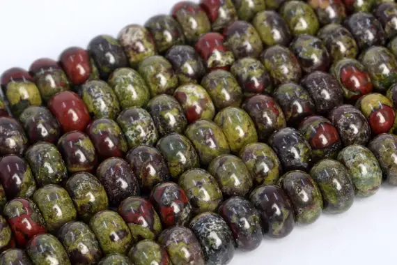 Genuine Natural Dragon Blood Jasper Loose Beads Rondelle Shape 6x4mm 8x5mm